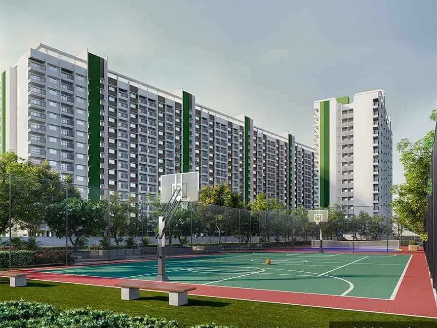 Basketball court in the active zone, developer artist impression